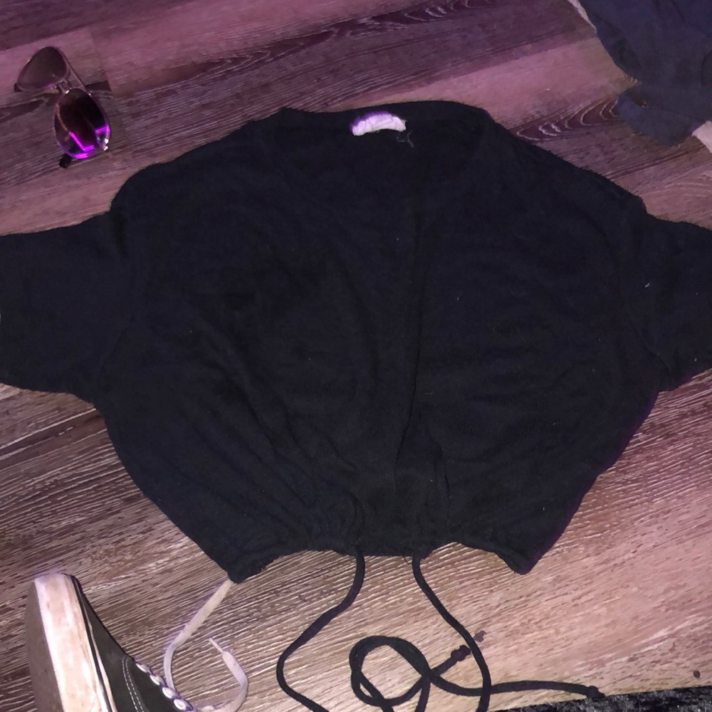 Black scrunch baggy shirt